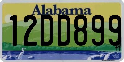 AL license plate 12DD899