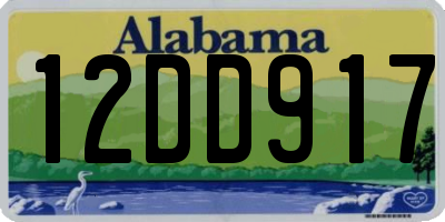 AL license plate 12DD917