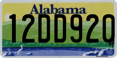 AL license plate 12DD920