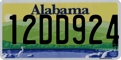 AL license plate 12DD924