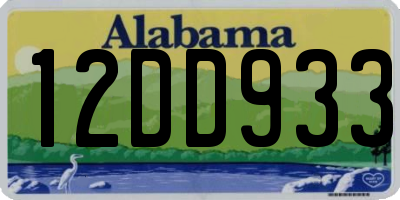 AL license plate 12DD933