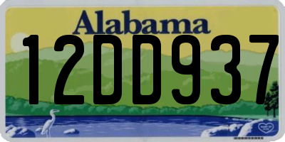 AL license plate 12DD937
