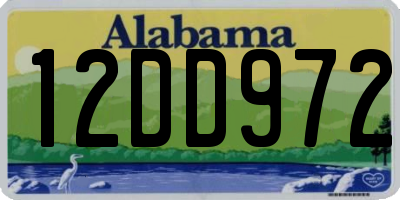 AL license plate 12DD972