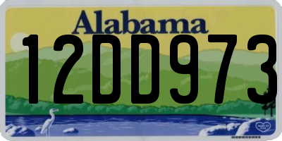 AL license plate 12DD973