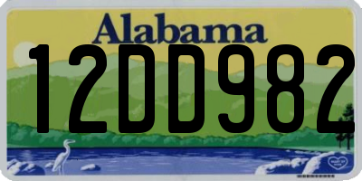 AL license plate 12DD982