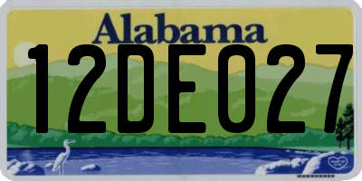 AL license plate 12DE027