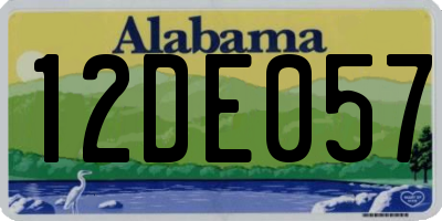 AL license plate 12DE057