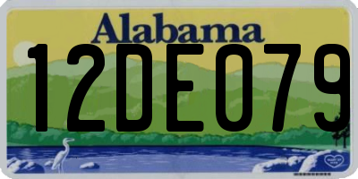 AL license plate 12DE079