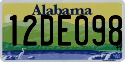 AL license plate 12DE098