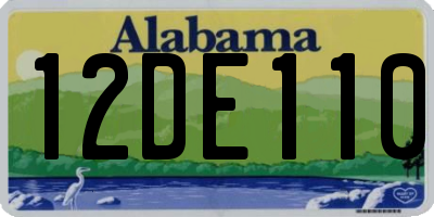 AL license plate 12DE110