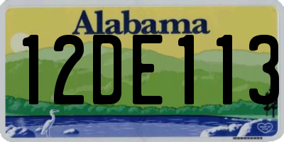 AL license plate 12DE113