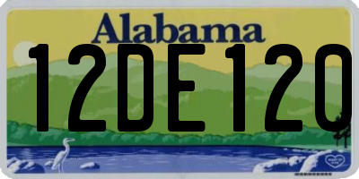 AL license plate 12DE120