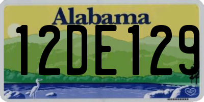 AL license plate 12DE129