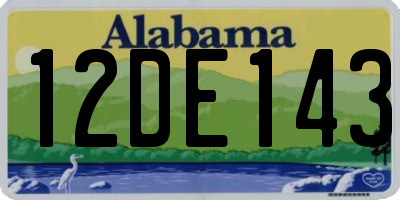 AL license plate 12DE143