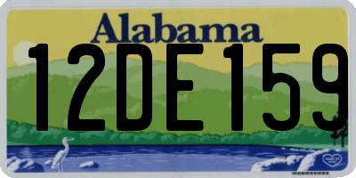AL license plate 12DE159