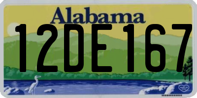 AL license plate 12DE167