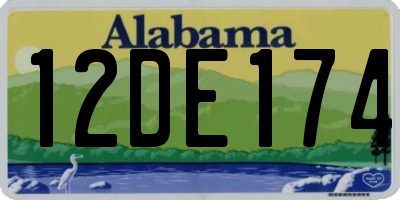 AL license plate 12DE174