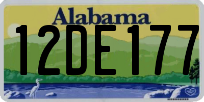 AL license plate 12DE177