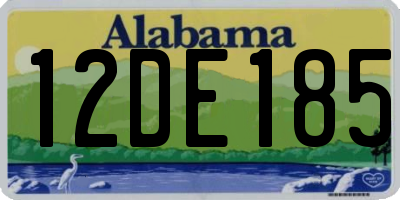 AL license plate 12DE185