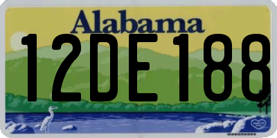 AL license plate 12DE188