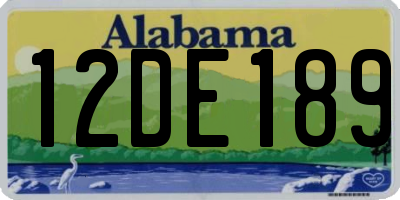 AL license plate 12DE189
