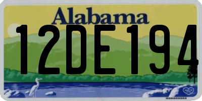 AL license plate 12DE194