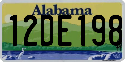 AL license plate 12DE198