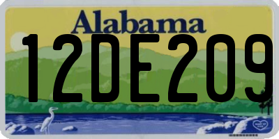 AL license plate 12DE209