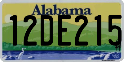 AL license plate 12DE215