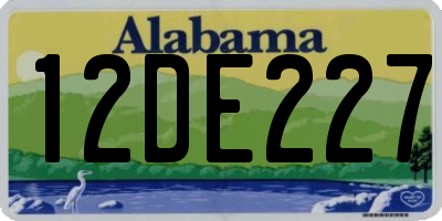 AL license plate 12DE227