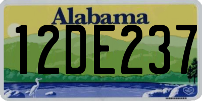 AL license plate 12DE237