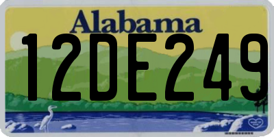 AL license plate 12DE249