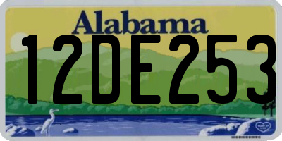 AL license plate 12DE253