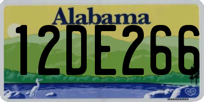 AL license plate 12DE266
