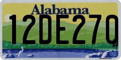 AL license plate 12DE270