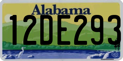 AL license plate 12DE293