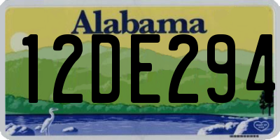 AL license plate 12DE294