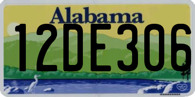 AL license plate 12DE306