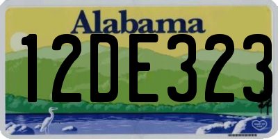 AL license plate 12DE323