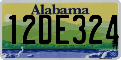 AL license plate 12DE324