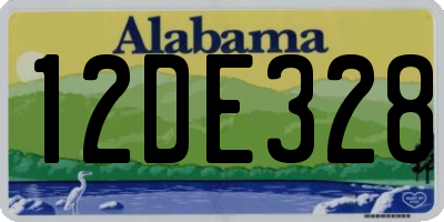 AL license plate 12DE328