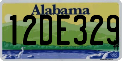 AL license plate 12DE329
