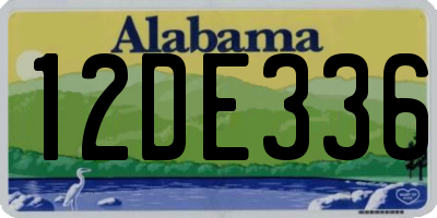 AL license plate 12DE336