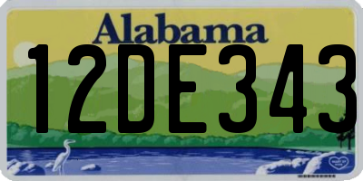 AL license plate 12DE343