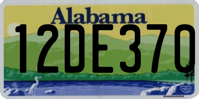 AL license plate 12DE370