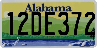 AL license plate 12DE372