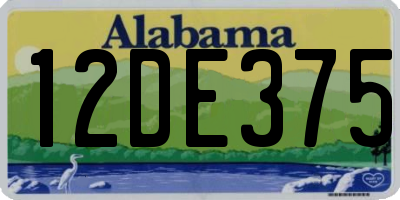 AL license plate 12DE375