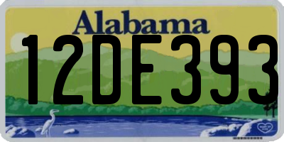 AL license plate 12DE393