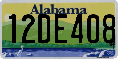 AL license plate 12DE408