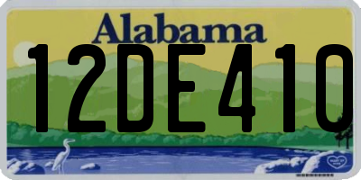 AL license plate 12DE410